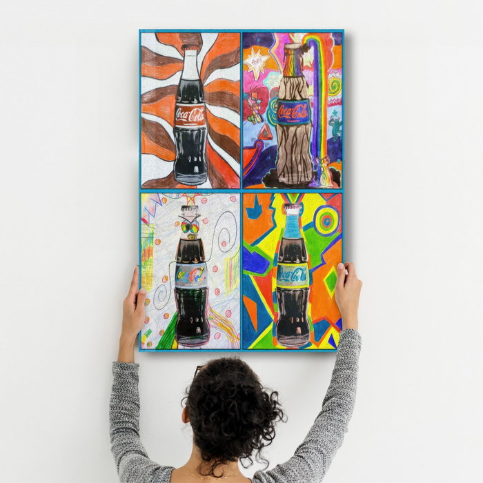 Wallity Pintura Decorativa de Vidrio Templado Multicolor 46 x 72 cm Wallity Pintura Decorativa de Vidrio Templado Multicolor 46 x 72 cm